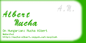 albert mucha business card